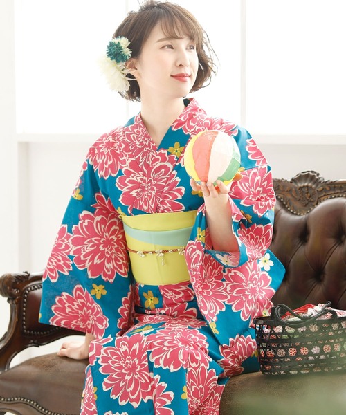 yulie 浴衣 ＼7種類から選べる大人3点セット／「レディース浴衣+
