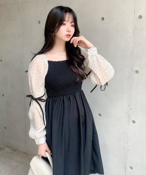 SALEお買い得 ワンピース - 通販 - PayPayモール シャーリングシアードットワンピース ZOZOTOWN PayPayモール店 新作登場2023