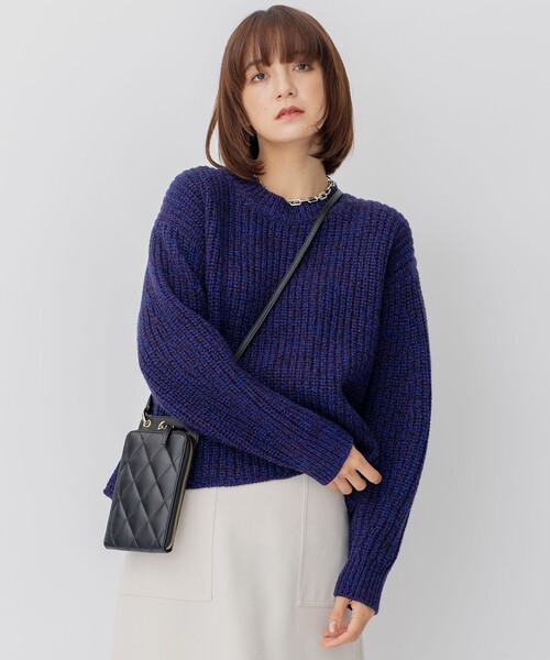 【美品】23区 ウールバルキーカラーミックス ニット 38 23区 ニット ウールバルキーカラーミックス レディース
