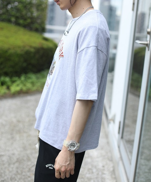 tシャツ HOOK -original- 古着風都市グランジプリント半袖TEE