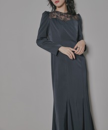 niana（ニアナ） ドレス レース切替サテンマーメイドドレス 結婚式