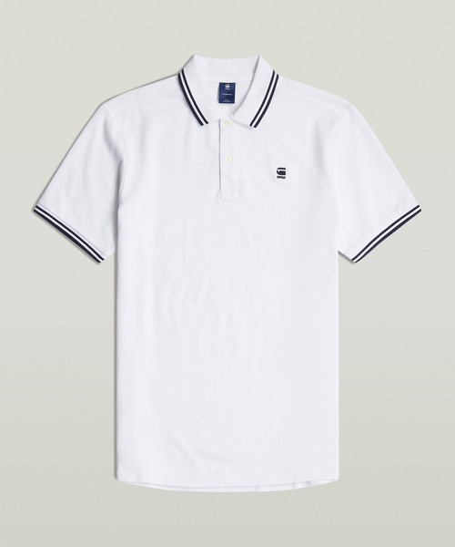 G-STAR RAW ポロシャツ DUNDA SLIM STRIPE POLO/ワンポイントロゴ