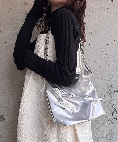 トートバッグ シルバーリボントートバッグ レディース : ZOZOTOWN
