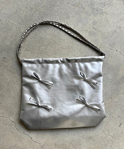 トートバッグ シルバーリボントートバッグ レディース : ZOZOTOWN