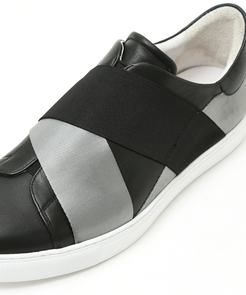 UNLINE by alfredoBANNISTER ベルトスリッポン alfredoBANNISTER スニーカー 「ELASTIC TRAINER」ベルトライン