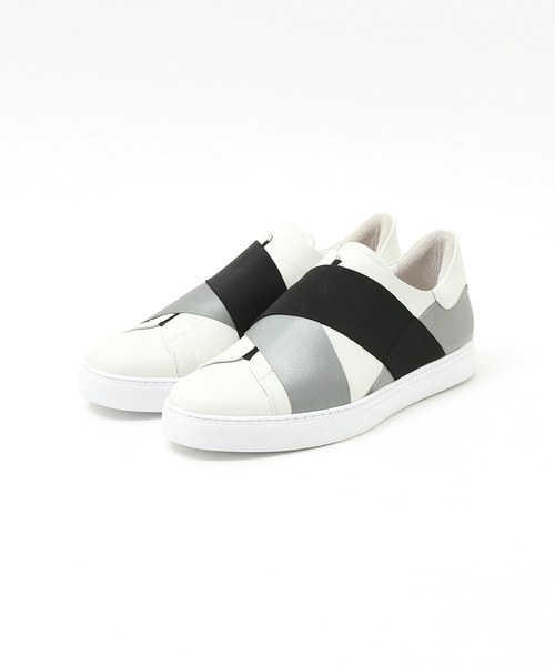 UNLINE by alfredoBANNISTER ベルトスリッポン alfredoBANNISTER スニーカー 「ELASTIC TRAINER」ベルトライン
