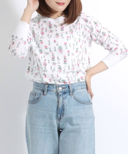 売れ筋商品|||モーガンレーン Tシャツ レディース トップス Print T-shirt - ecru L10 CHERISH TRACK T-SHIRT（Tシャツ/カットソー）｜LARTIGENT