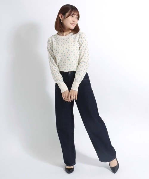 JEMORGAN tシャツ （ジェーイーモーガン）花柄総柄ワッフル長袖T
