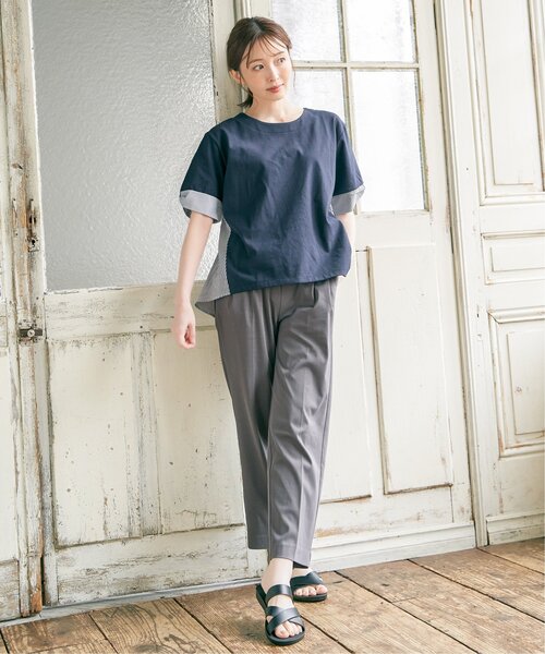 ikka パンツ GOKU楽冷感テーパードパンツ レディース : ZOZOTOWN