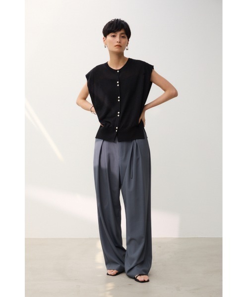 ナイロンベスト（レディースベスト、ジレ）（色：シルバー系