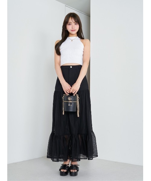 ダーリッチ　バックレースアップアメスリニットトップス ダーリッチ Darich バックレースアップアメスリニットトップス