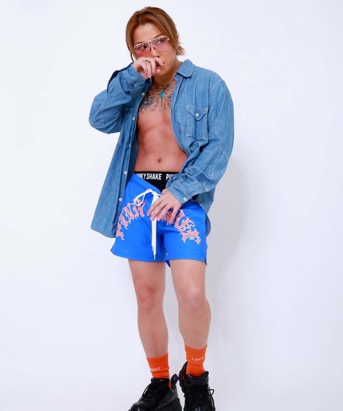 PINKY SHAKE（ピンキーシェイク） 水着 toxic logo shorts メンズ
