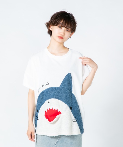 JEANS MATE tシャツ 「LIVERY/ライブリー」サメ お口チャック 半袖T 