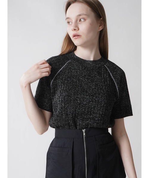 ニット セーター BICOLOR GLITTER RIB KNIT レディース