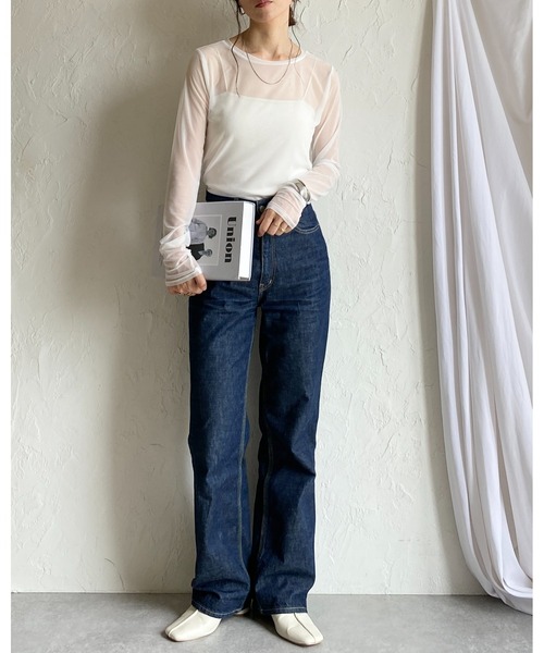 シアークルーネックロングTシャツ シアークルーネックロンTEE（Tシャツ/カットソー）｜B.C STOCK