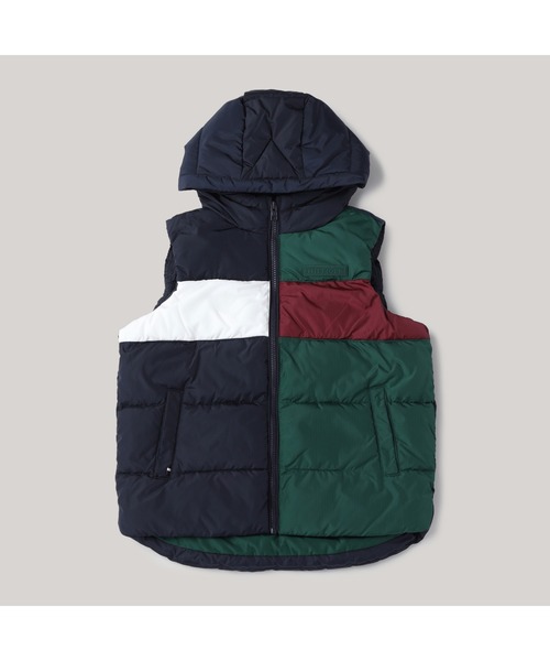 TOMY  ベスト TOMMY HILFIGER ダウンベスト アウター BOYS カラーブロック