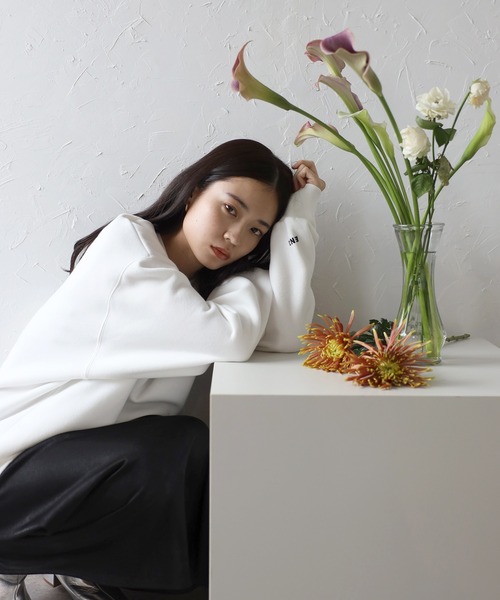 ENC トレーナー スウェット sleeve logo wool lining sweat / 裏