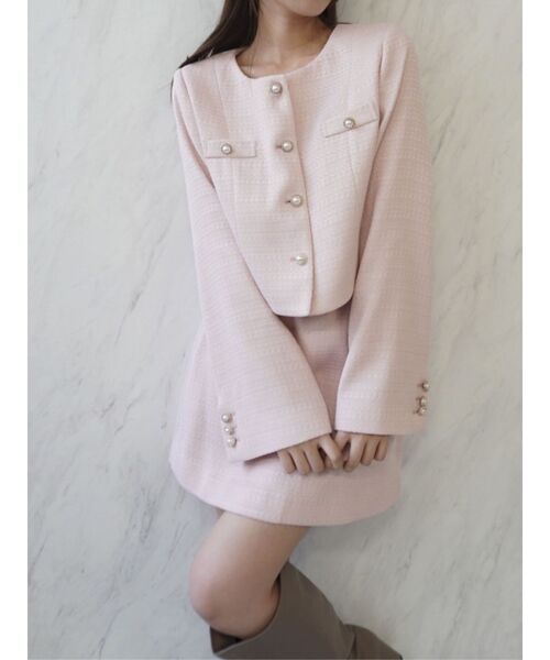 美品　heve ベルスリーブジャケット　アイボリー 1-172666.jpg