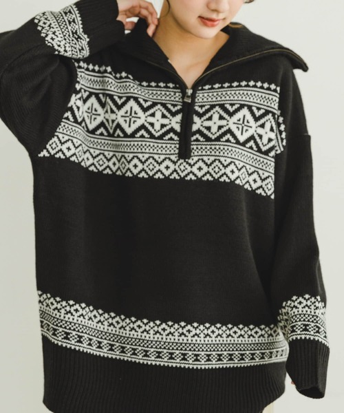 URBAN RESEARCH ITEMS / アーバンリサーチ アイテムズ ハーフジップニット ITEMS URBANRESEARCH ニット セーター ハーフジップニット