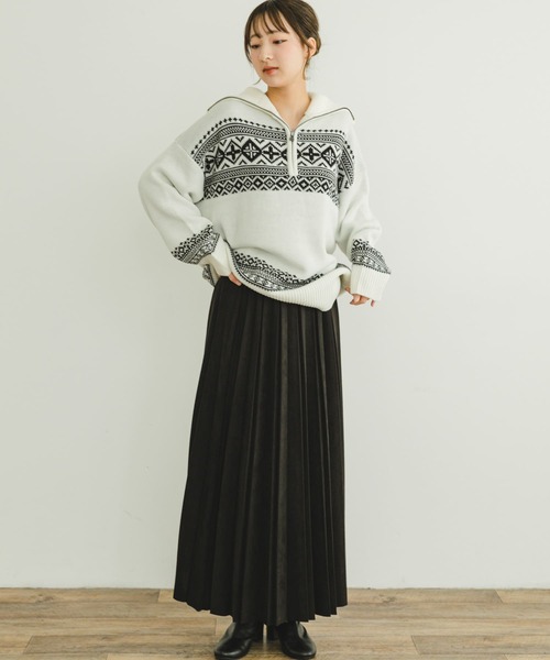 ITEMS URBANRESEARCH ニット セーター ハーフジップニット