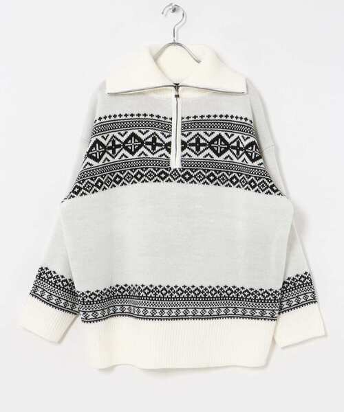 ITEMS URBANRESEARCH ニット セーター ハーフジップニット