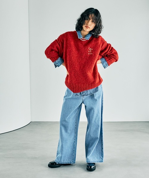 LEPSIM（レプシィム） ニット セーター 3ゲージブークレロゴプル