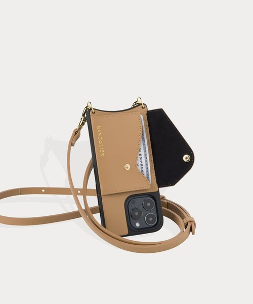 【BANDOLIER】DONNA iPhoneケース Donna Side Slot Crossbody Bandolier - Ivory/Gold