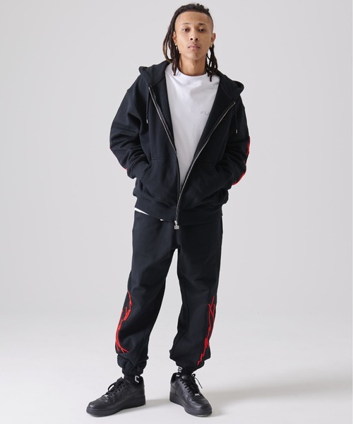 FUBU（フブ） ワイドパンツ スウェットパンツ ジャージ ブランド ロゴ