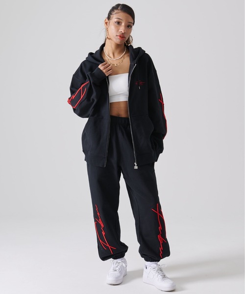 FUBU（フブ） ワイドパンツ スウェットパンツ ジャージ ブランド ロゴ
