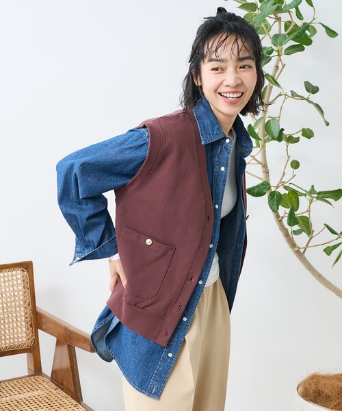 FREAK'S STORE（フリークスストア） ベスト ジレ 金釦 コンパクト