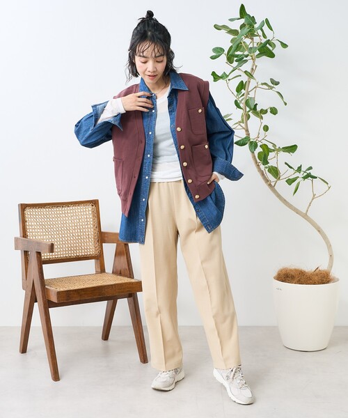 FREAK'S STORE（フリークスストア） ベスト ジレ 夏 金釦 コンパクト