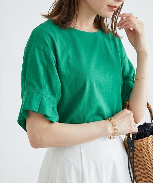 tシャツ 半袖 袖プリーツカットソー レディース : ZOZOTOWN Yahoo!店