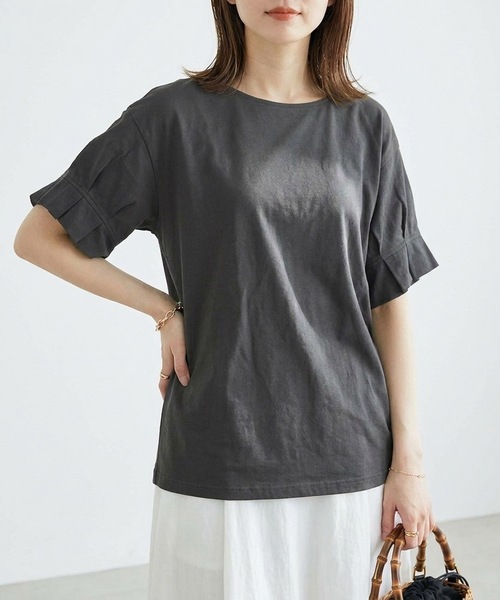 tシャツ 半袖 袖プリーツカットソー レディース : ZOZOTOWN Yahoo!店