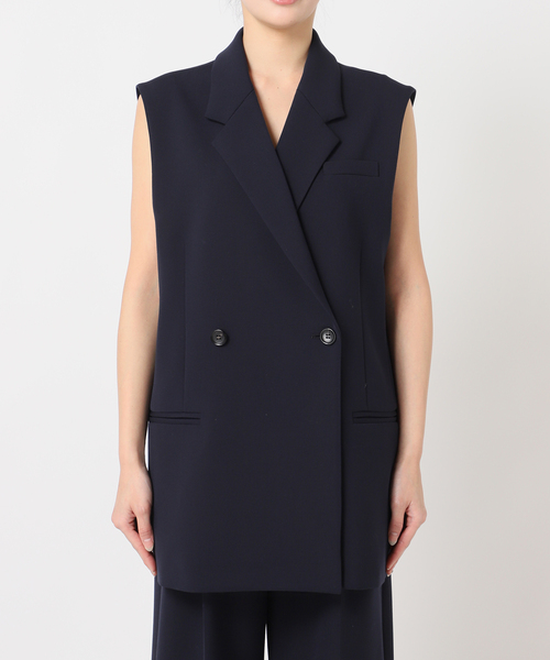 売れ筋新商品 Deuxieme Classe レディース ロングベスト *Wクロス ジレ ベスト トップス