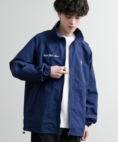 US polo assnスタジャン青mサイズ U.S. POLO ASSN./別注 ワッペンロゴスタジャン【限定展開