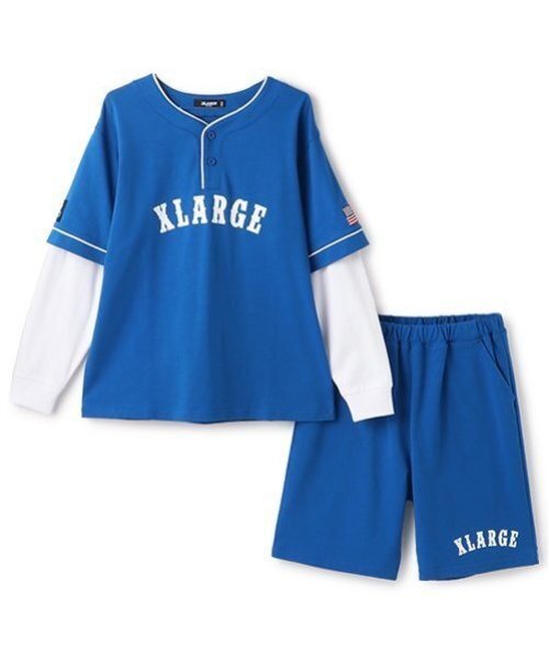 新品未使用　XLARGE KIDS レイヤード風長袖セットアップ　140cm XLARGE KIDS セットアップ レイヤード風長袖セットアップ キッズ