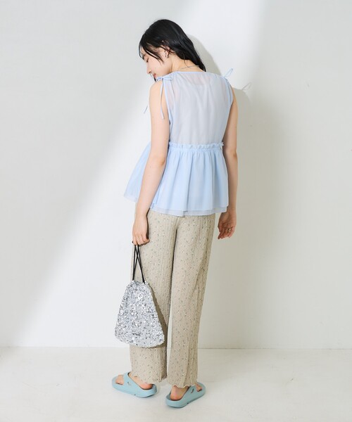 FREAK'S STORE ベスト ジレ シャイニー オーガンジーベスト
