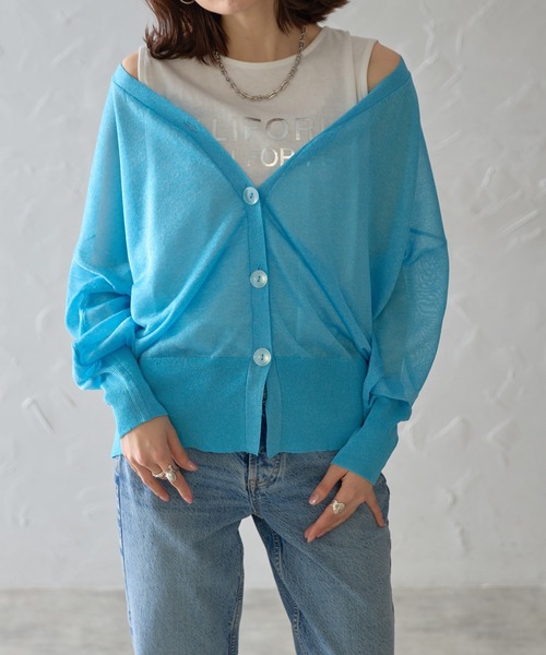 土日価格　水色 Vネック カーディガン　Ami 美品　送料込 楽天市場】【アウトレット】アミ AMI Vネック カーディガン メンズ