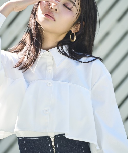 And Couture ブラウス シャツ ヨークデザインタックシャツ
