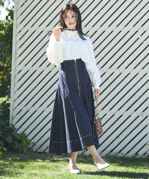 And Couture ブラウス シャツ ヨークデザインタックシャツ
