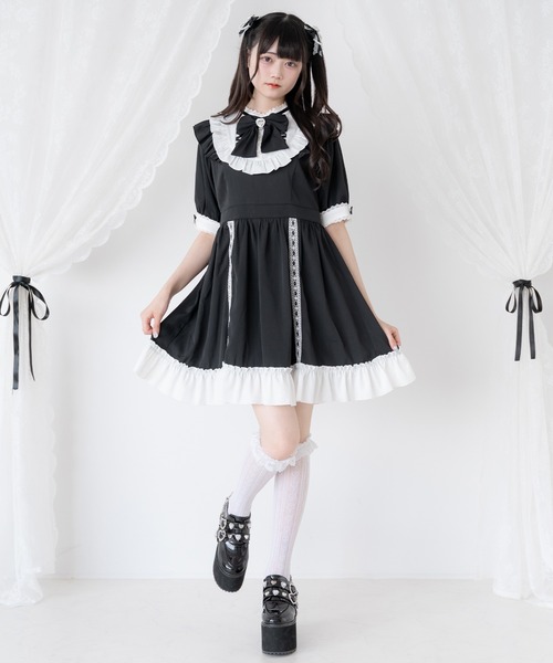 DearMyLove ワンピース レースアップリボンドーリーワンピース