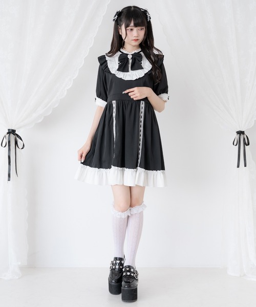 DearMyLove ワンピース レースアップリボンドーリーワンピース