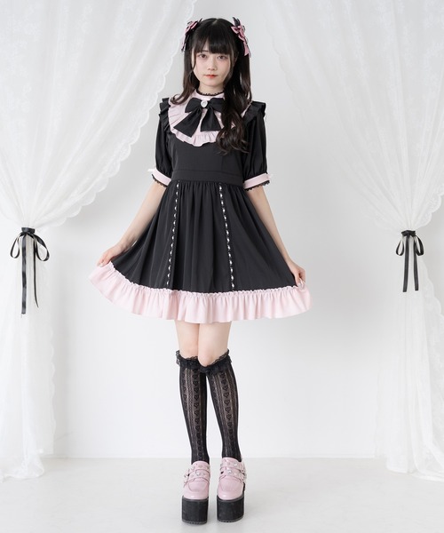 DearMyLove ワンピース レースアップリボンドーリーワンピース