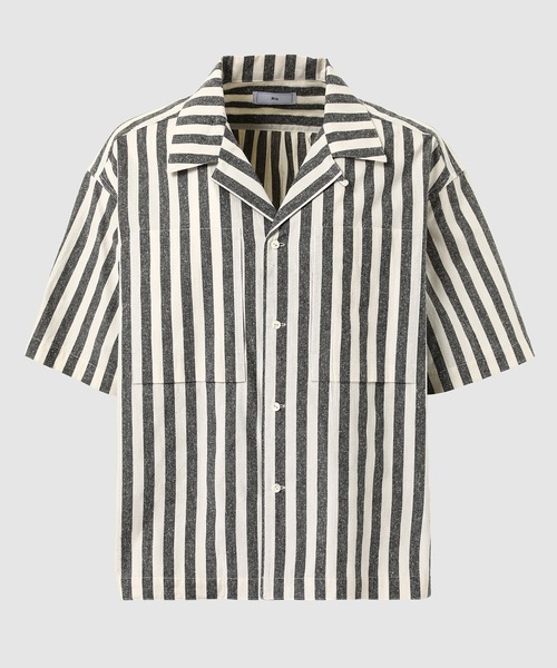 Urig シャツ STRIPE 2P OPEN-COLLAR SHIRT SS メンズ : ZOZOTOWN Yahoo 