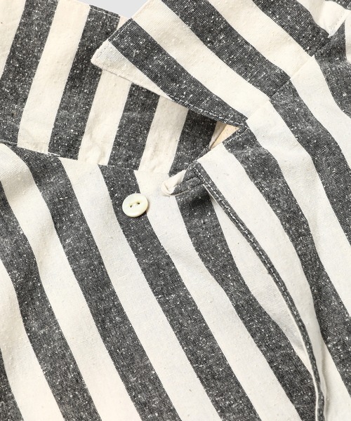 Urig シャツ STRIPE 2P OPEN-COLLAR SHIRT SS メンズ : ZOZOTOWN Yahoo 