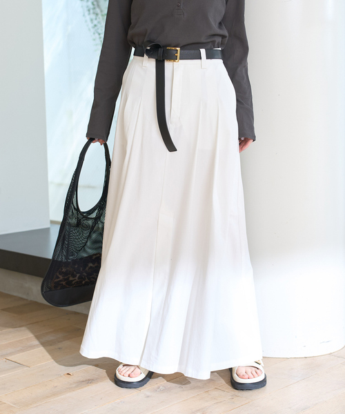 Rouge vif（ルージュ ヴィフ） スカート タックフレアマキシスカート