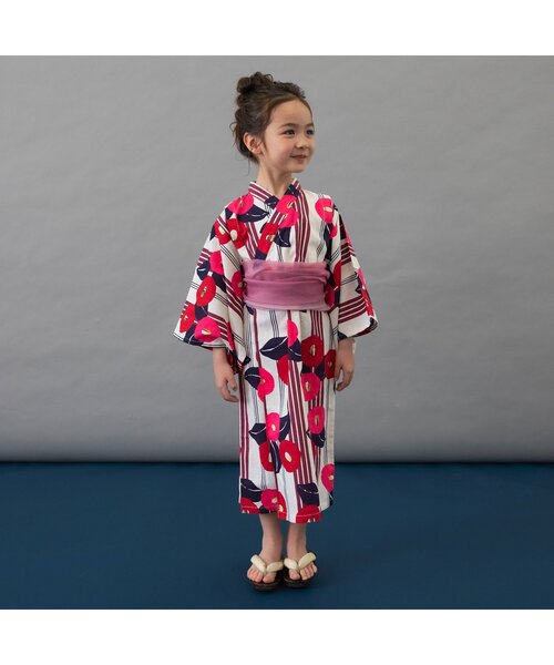 浴衣 「すっぽり着られる」Girls浴衣_帯つき_ジュニア対応 キッズ 子供 女の子 | BREEZE | 10