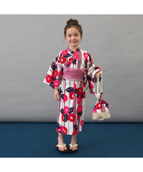 浴衣 「すっぽり着られる」Girls浴衣_帯つき_ジュニア対応 キッズ 子供 女の子 | BREEZE | 13