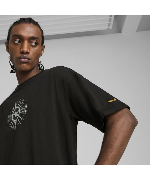 ハリー・ポッター オーバーサイズTシャツ 黒 PUMA tシャツ プーマ ユニセックス x ハリーポッター オーバー