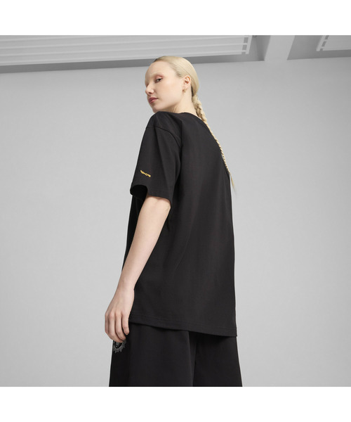 ハリー・ポッター オーバーサイズTシャツ 黒 PUMA tシャツ プーマ ユニセックス x ハリーポッター オーバー